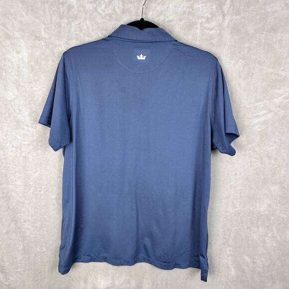 Peter Millar Shirt Women Extra Large Blue Polo Short Sleeve Golf Stretch UPF 50+ - Picture 7 of 13